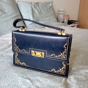 Vintage Leather Accordion Purse